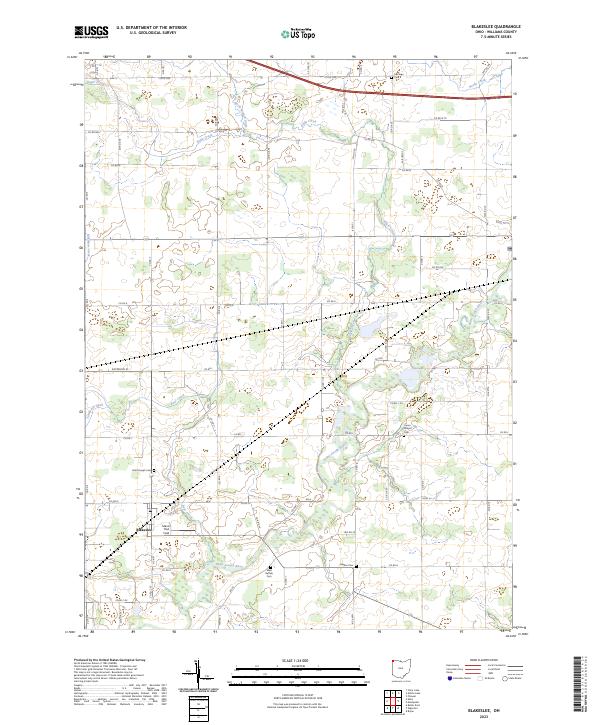 Blakeslee topographic map thumbnail