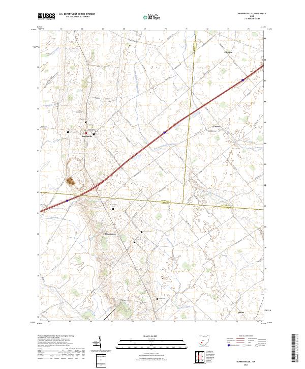 Bowersville topographic map thumbnail