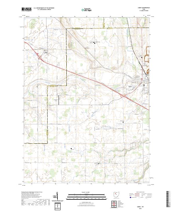 Carey topographic map thumbnail