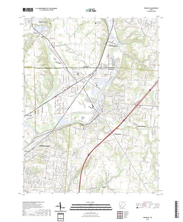Franklin topographic map thumbnail