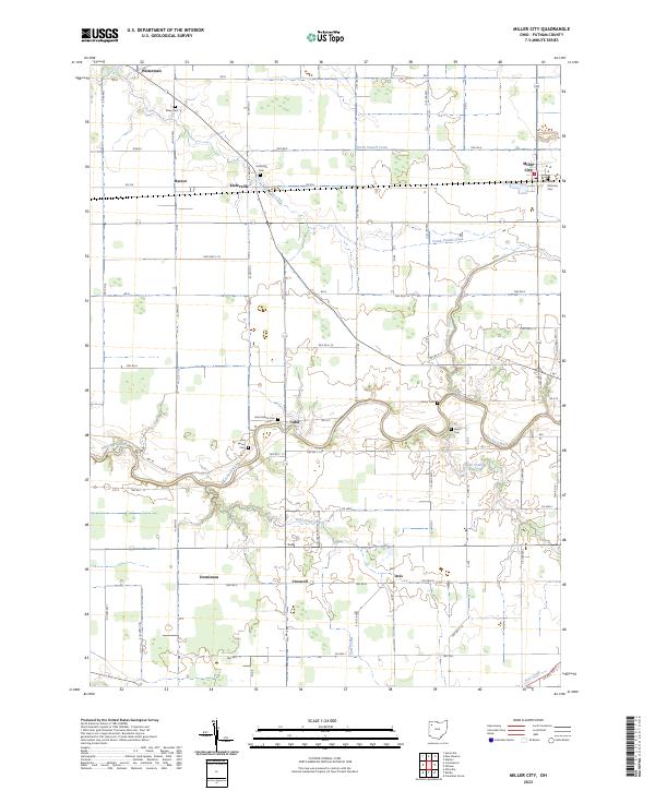 Miller City topographic map thumbnail