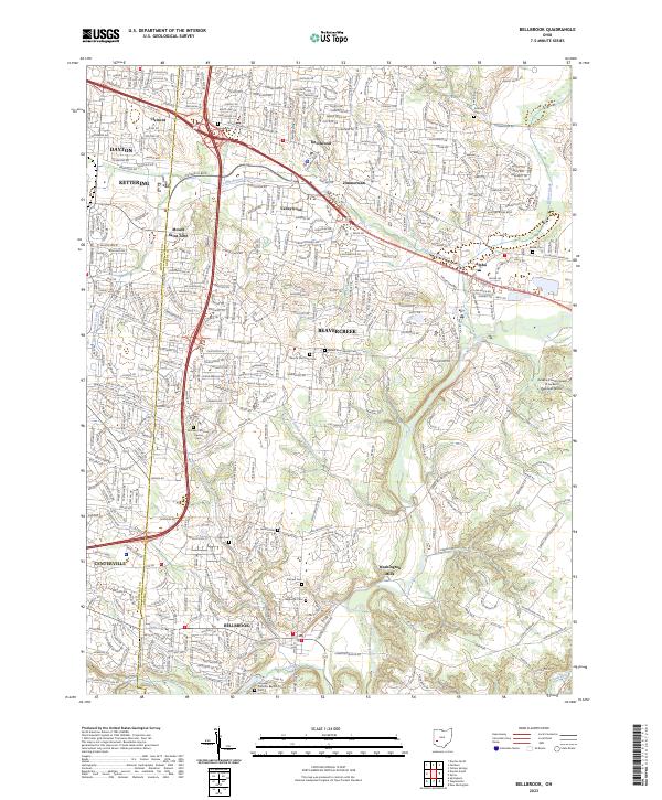 Bellbrook topographic map thumbnail