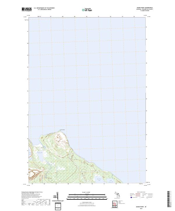 Adams Point topographic map thumbnail