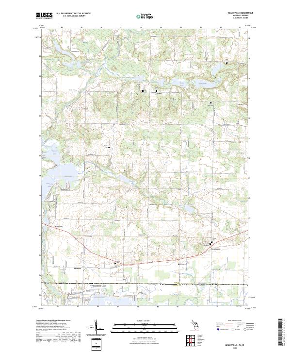 Adamsville topographic map thumbnail