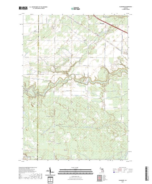 Alamando topographic map thumbnail