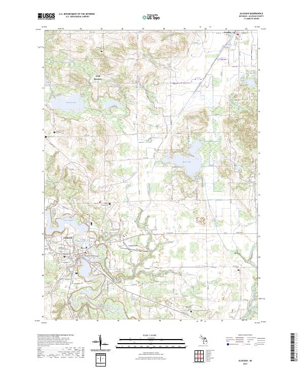 Allegan topographic map thumbnail