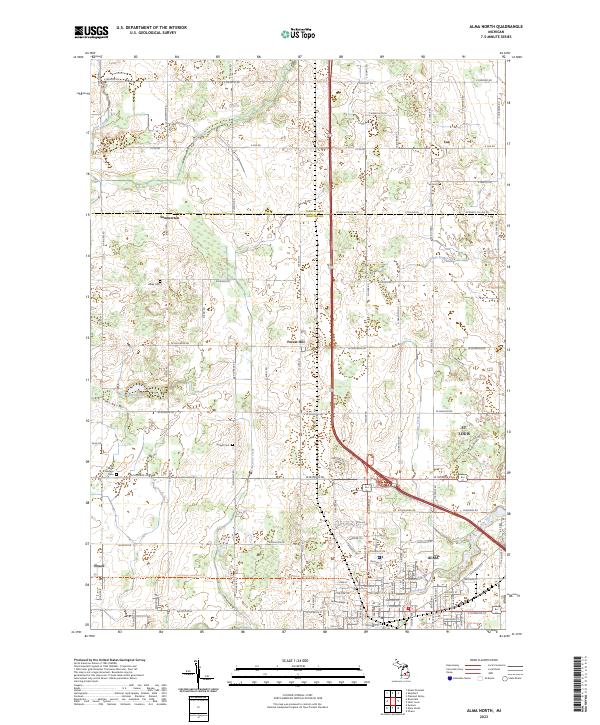 Alma North topographic map thumbnail