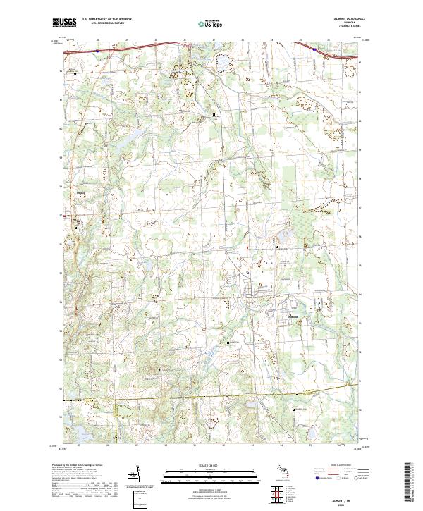 Almont topographic map thumbnail
