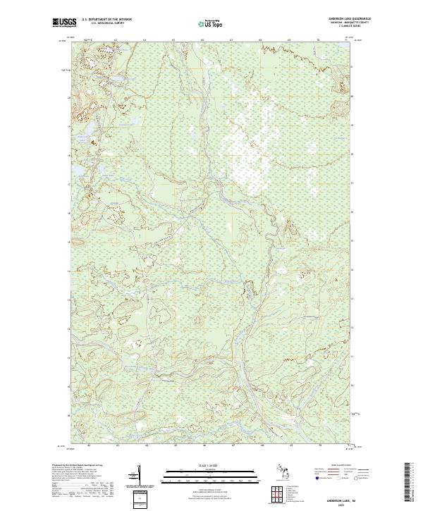Anderson Lake topographic map thumbnail