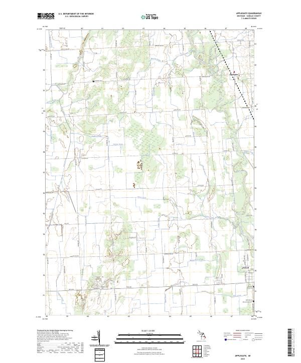Applegate topographic map thumbnail