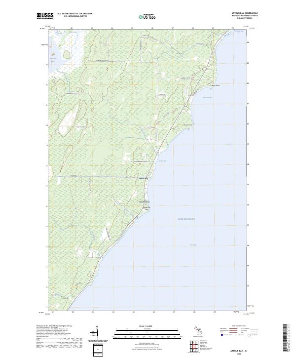 Arthur Bay topographic map thumbnail