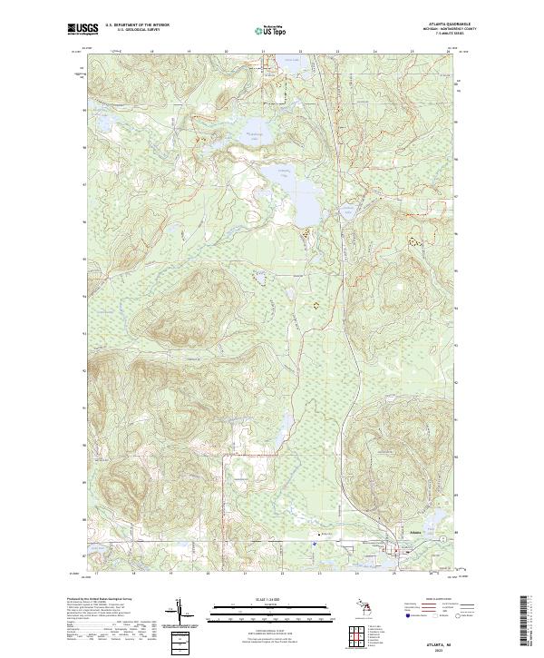 Atlanta topographic map thumbnail