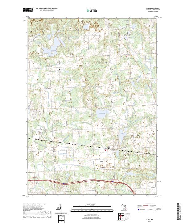 Attica topographic map thumbnail