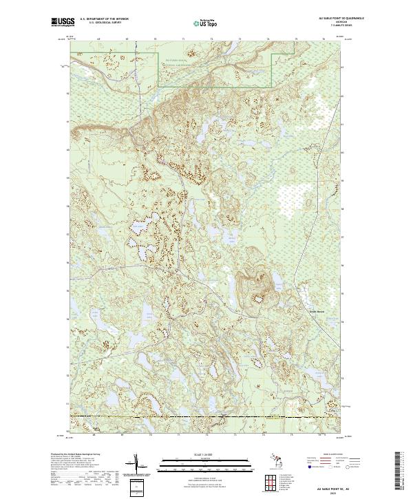 Au Sable Point SE topographic map thumbnail