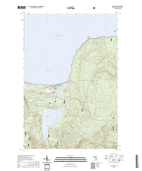 Au Train topographic map thumbnail