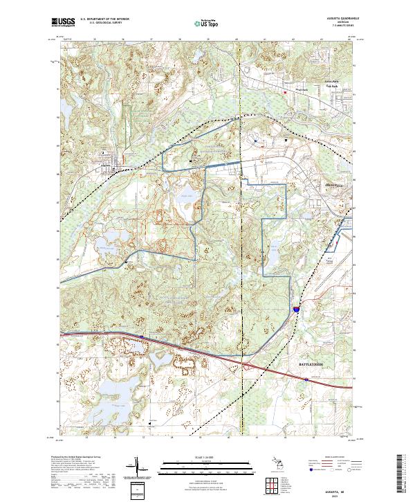 Augusta topographic map thumbnail