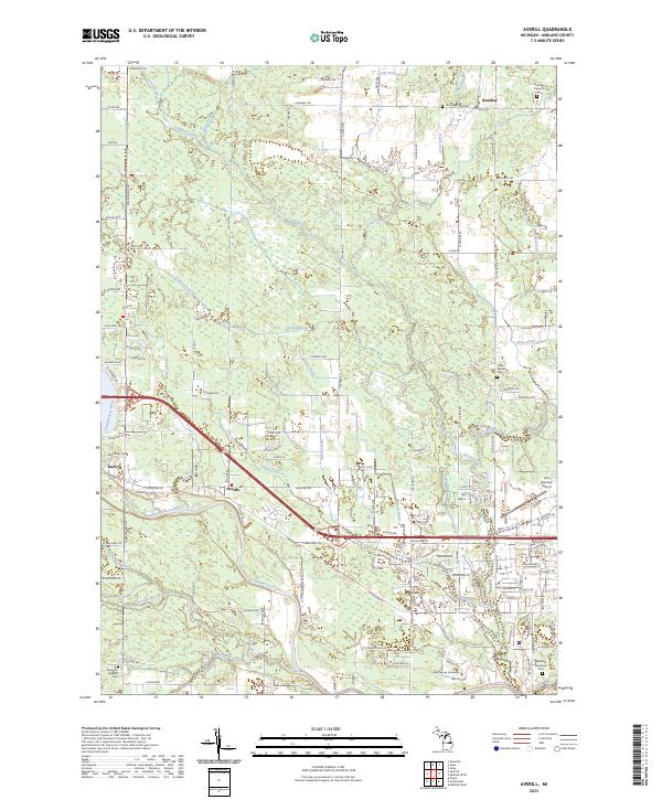 Averill topographic map thumbnail