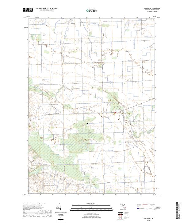 Bad Axe SE topographic map thumbnail