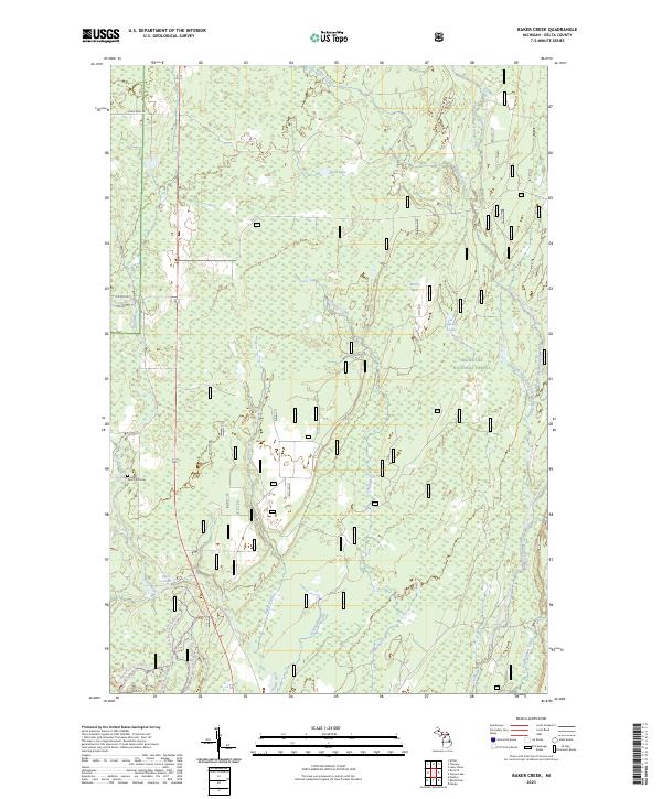 Baker Creek topographic map thumbnail