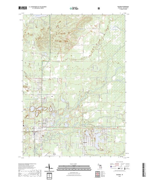 Baldwin topographic map thumbnail