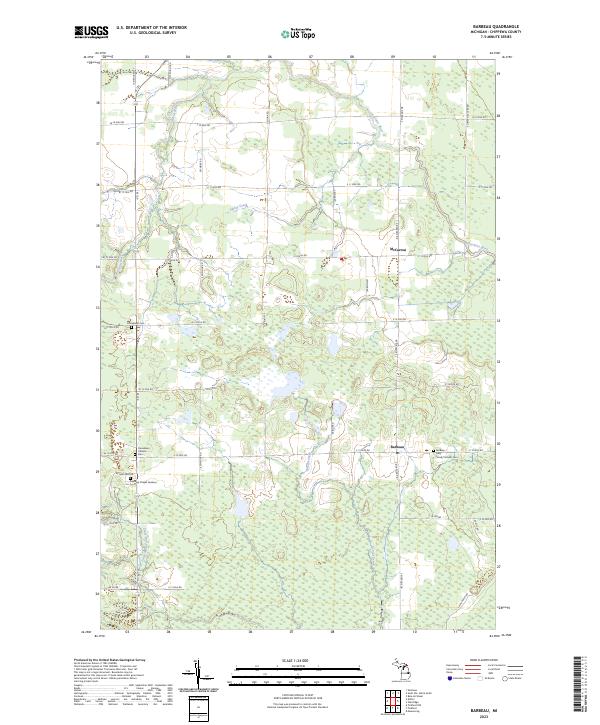 Barbeau topographic map thumbnail