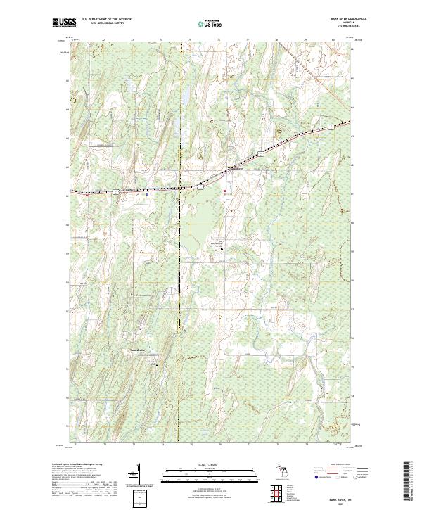 Bark River topographic map thumbnail