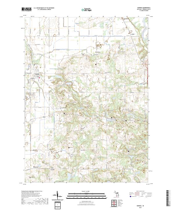 Baroda topographic map thumbnail