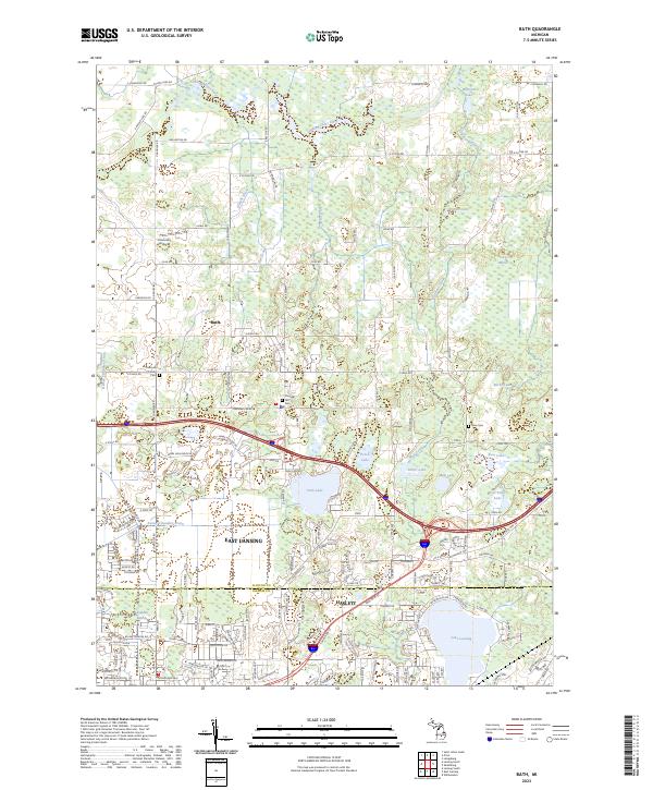 Bath topographic map thumbnail
