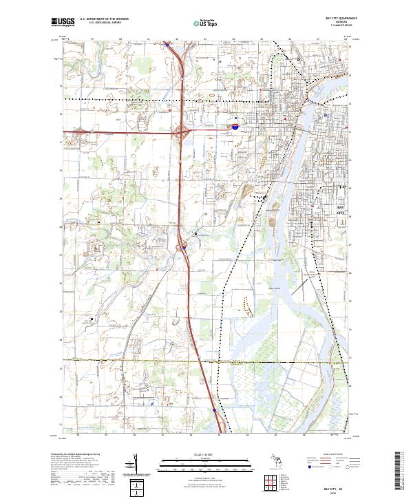 Bay City topographic map thumbnail