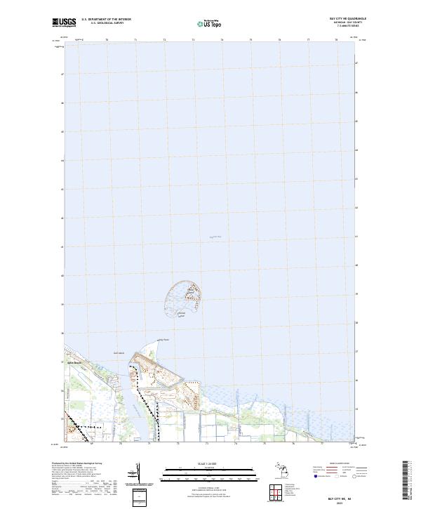 Bay City NE topographic map thumbnail