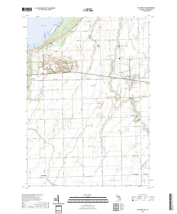 Bay Port East topographic map thumbnail