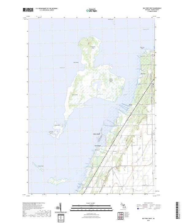 Bay Port West topographic map thumbnail