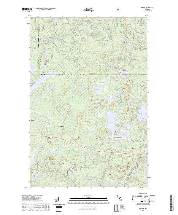 Beaton topographic map thumbnail