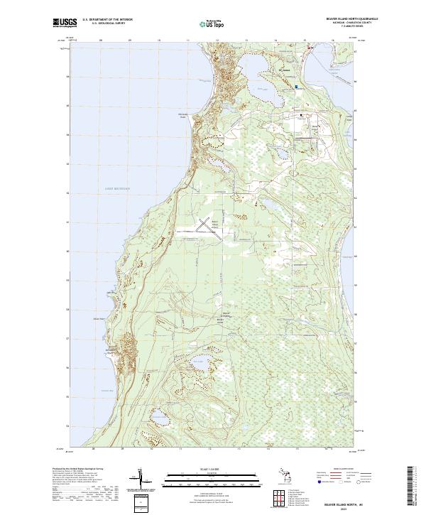 Beaver Island North topographic map thumbnail