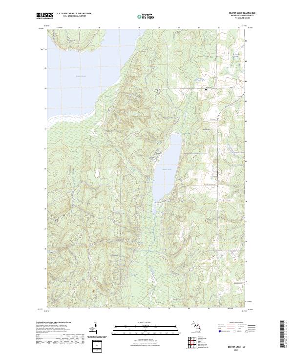 Beaver Lake topographic map thumbnail