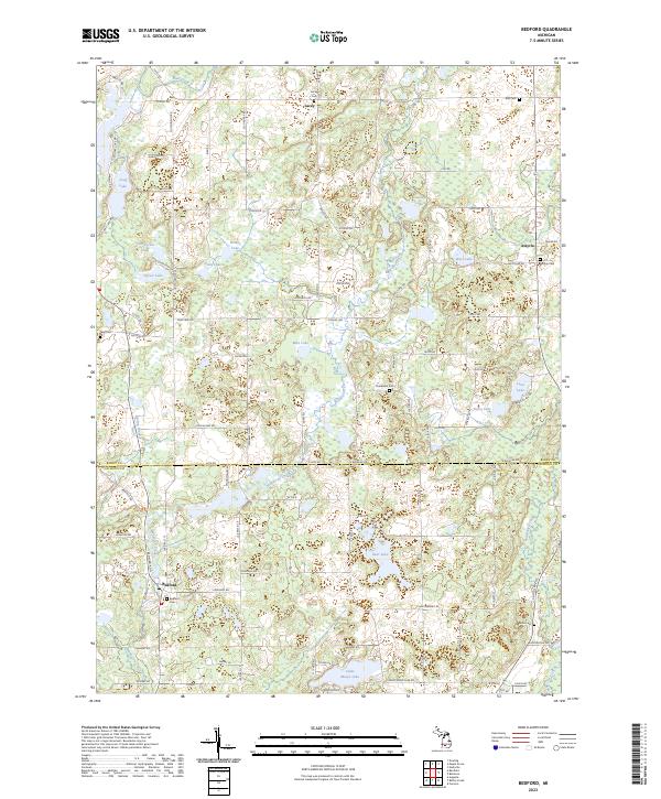 Bedford topographic map thumbnail