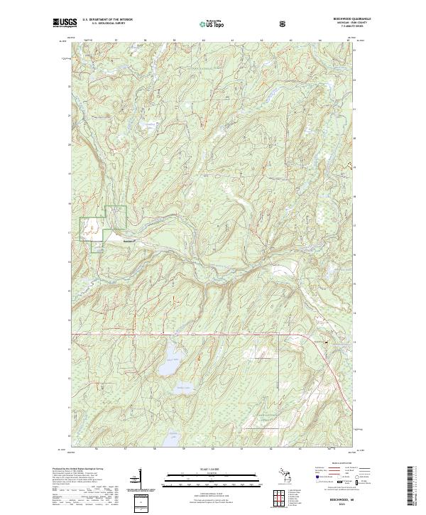 Beechwood topographic map thumbnail