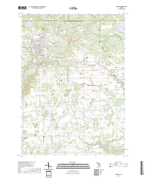 Belding topographic map thumbnail