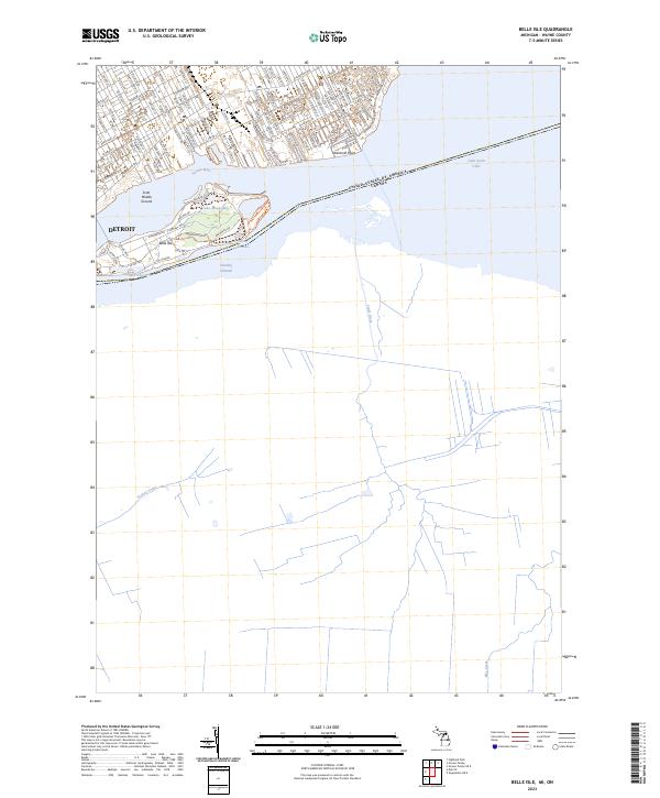 Belle Isle topographic map thumbnail