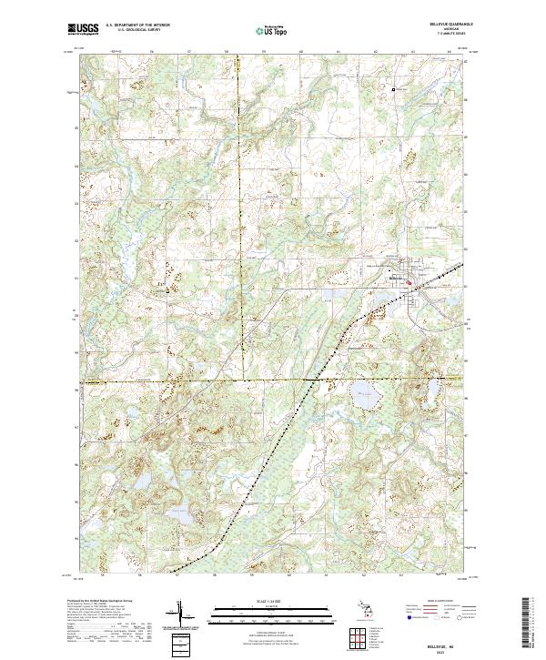 Bellevue topographic map thumbnail
