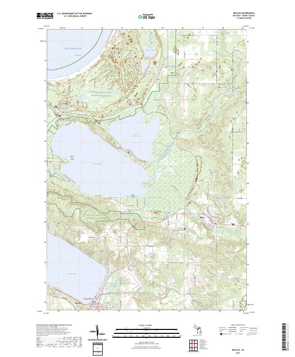 Beulah topographic map thumbnail