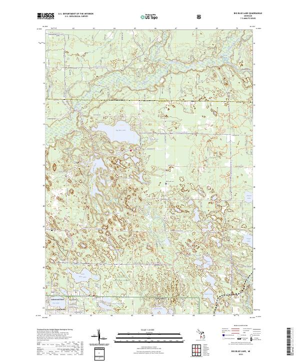 Big Blue Lake topographic map thumbnail