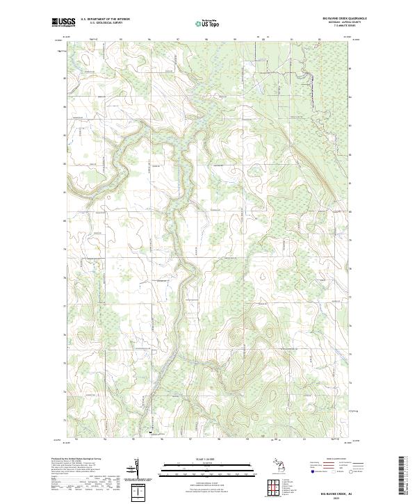 Big Ravine Creek topographic map thumbnail