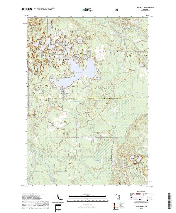 Big Star Lake topographic map thumbnail