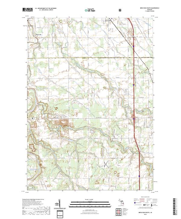 Birch Run South topographic map thumbnail