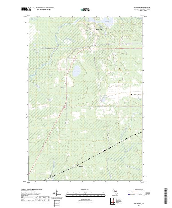 Blaney Park topographic map thumbnail