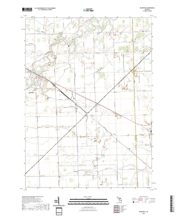 Blissfield topographic map thumbnail