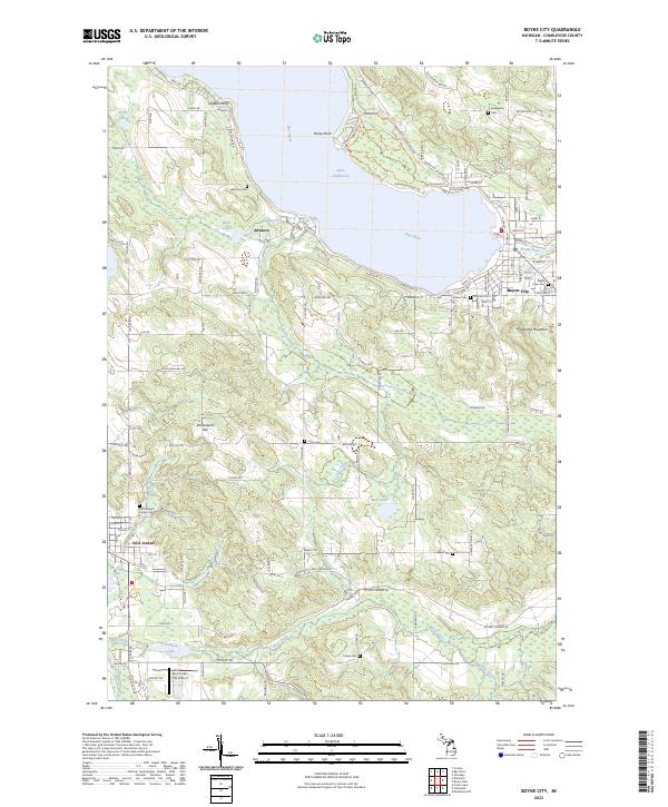 Boyne City topographic map thumbnail