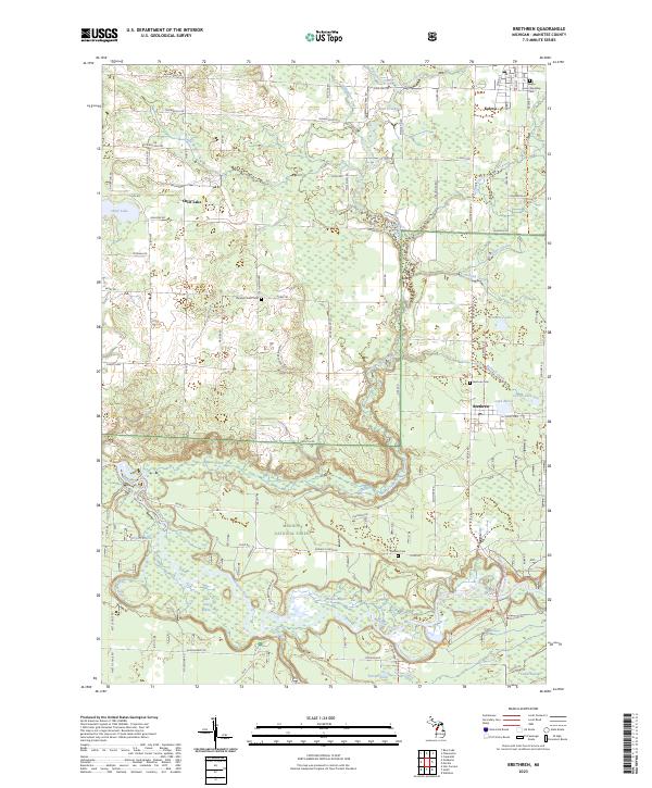 Brethren topographic map thumbnail