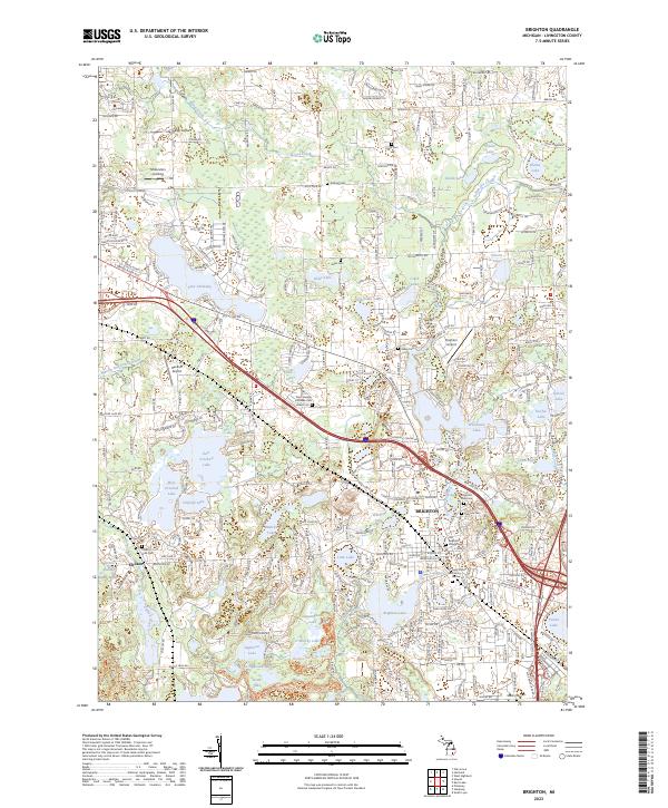 Brighton topographic map thumbnail